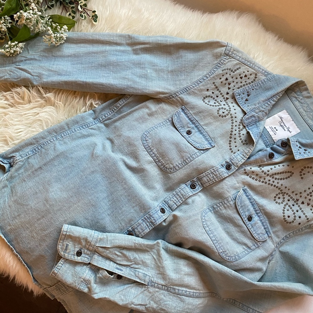 Denim Button Up - Picture 2 of 3